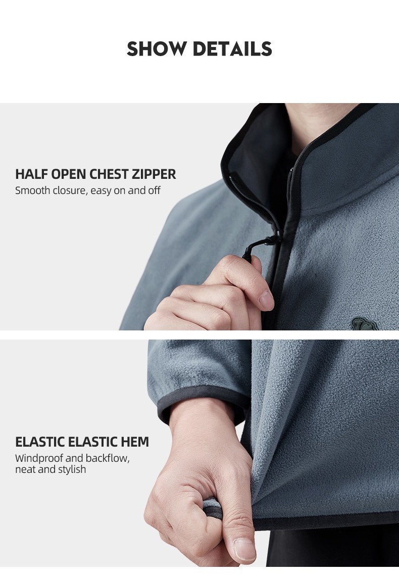 Mô tả Áo Thun sweater Cổ Đứng Tay Dài Dáng Rộng Thời Trang Thu Đông Cho Nam Giới - 7