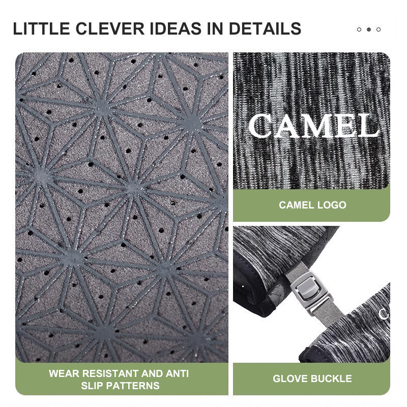 Mô tả Găng tay đi xe đạp chống nắng ngoài trời CAMEL CROWN, Găng tay chống trượt thoáng khí, có sẵn cho nam và nữ - 3