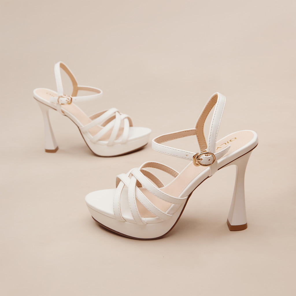Giày sandal cao gót đế đúp DILY AA0441 màu đen