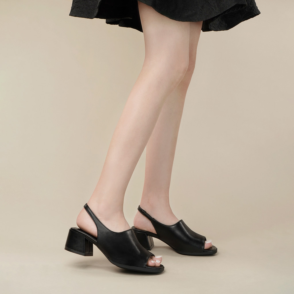 Mô tả Giày sandal cao gót nữ DILY gót vuông quai ngang bản to ôm chân, xăng đan cao gót mũi vuông trendy cao 5cm AA0455 - 10