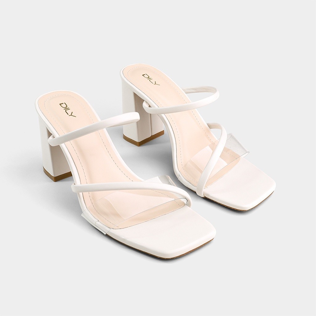 Mô tả Guốc cao gót nữ DILY quai thanh mảnh trong suốt, sandal cao gót nữ gót vuông tiện lợi 8cm_AA0359 - 1