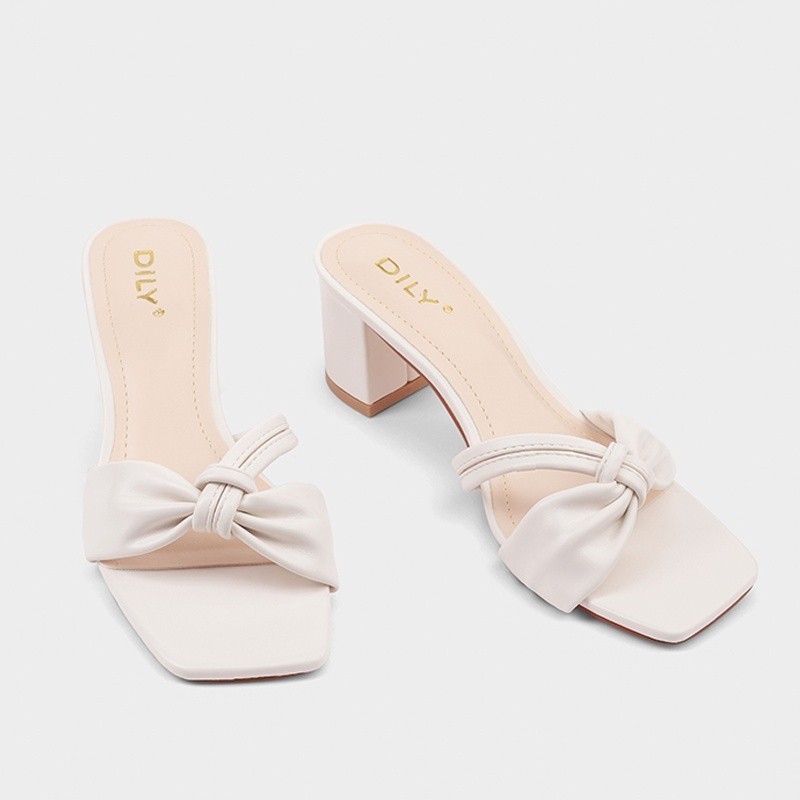 Mô tả Dép guốc nữ DILY cao gót quai nhún êm chân gót vuông cao 5cm_ AA0292 - 4