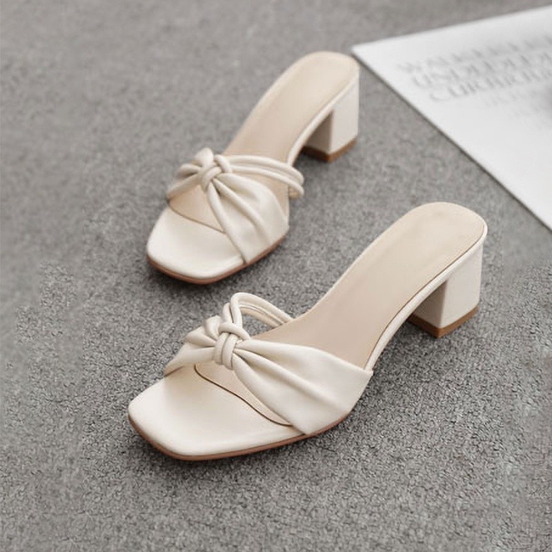 Mô tả Dép guốc nữ DILY cao gót quai nhún êm chân gót vuông cao 5cm_ AA0292 - 6