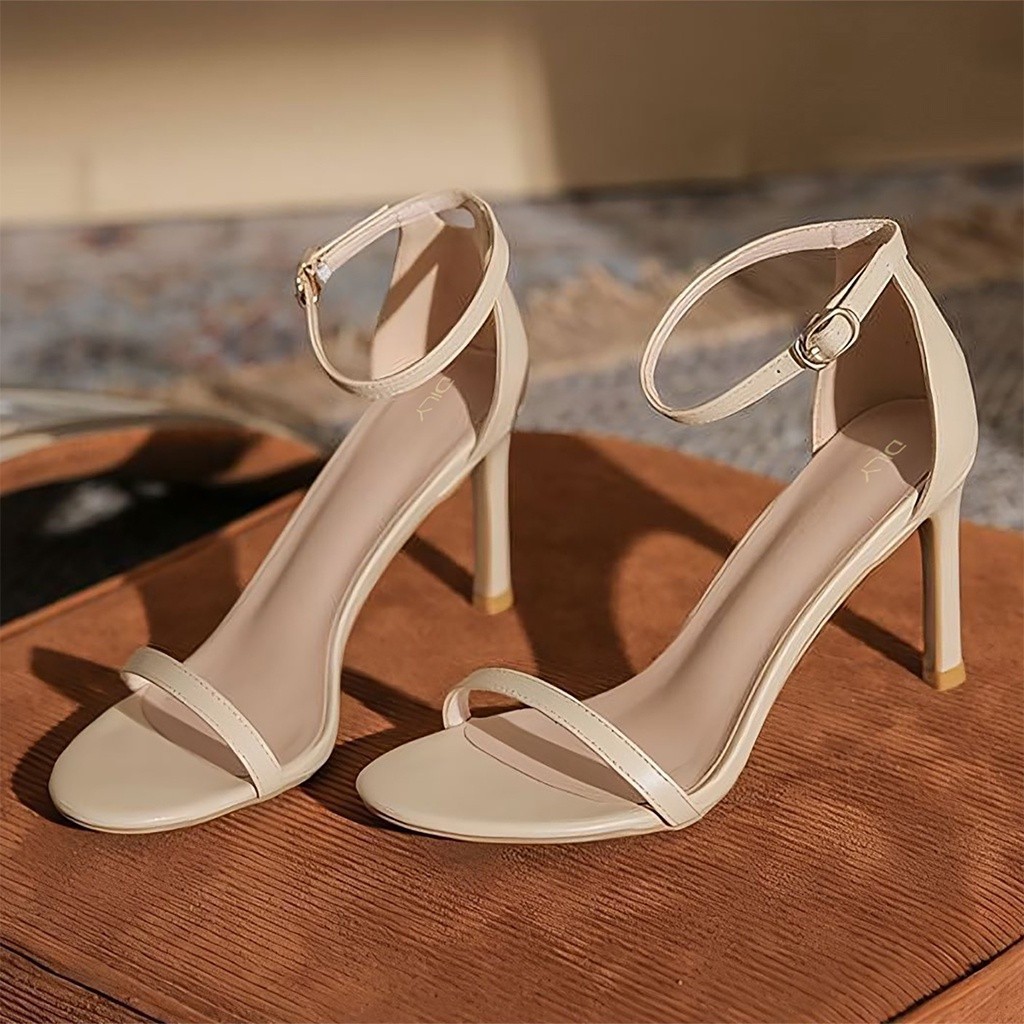 Mô tả Giày sandal nữ DILY quai mảnh basic thời trang, sandal cao gót nữ gót nhọn mũi tròn cao 7cm_AA0346 - 1