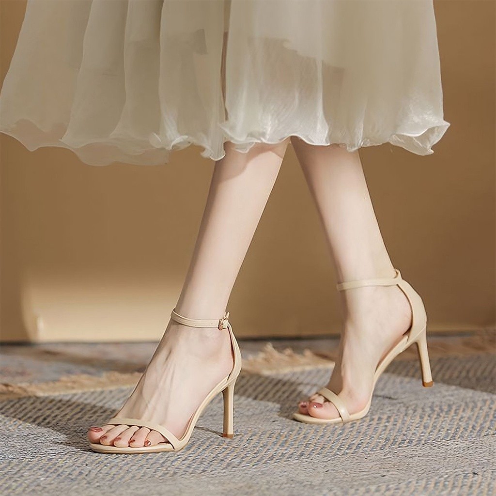 Mô tả Giày sandal nữ DILY quai mảnh basic thời trang, sandal cao gót nữ gót nhọn mũi tròn cao 7cm_AA0346 - 4