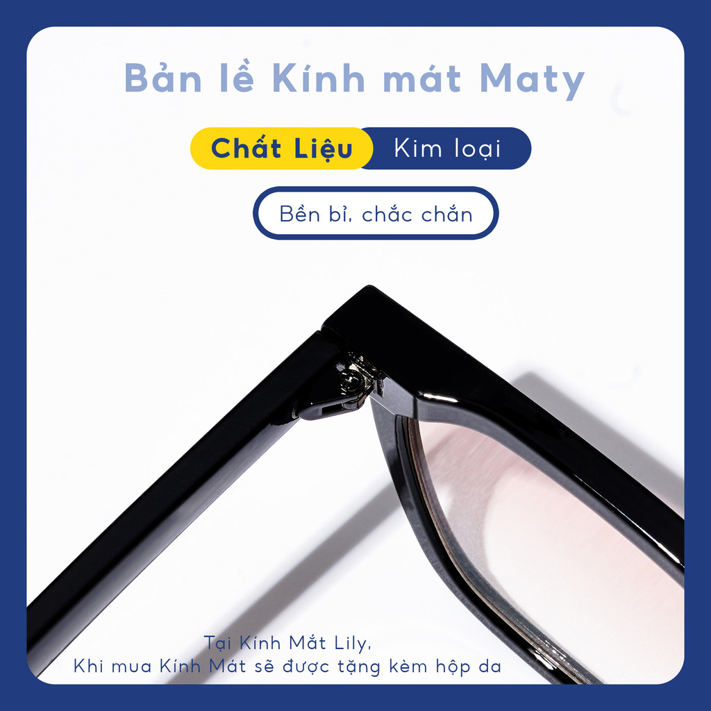 Mô tả Kính mát nam nữ LILYEYEWEAR mắt vuông chống UV400 nhựa cao cấp thời trang BST Hè Ma23ty - 1