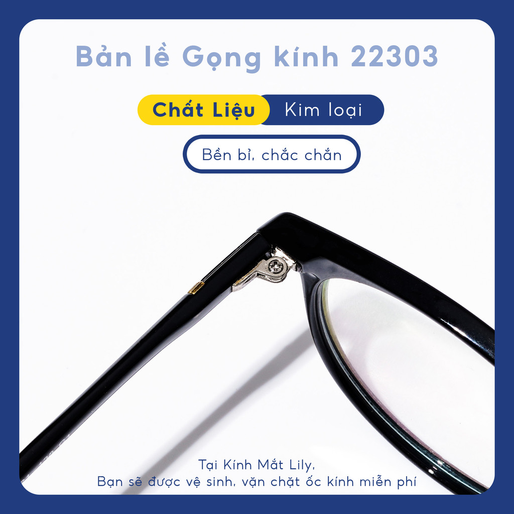Mô tả Gọng kính tròn chất liệu nhựa dẻo phụ kiện thời trang nữ Lilyeyewear 22303 nhiều màu - 1
