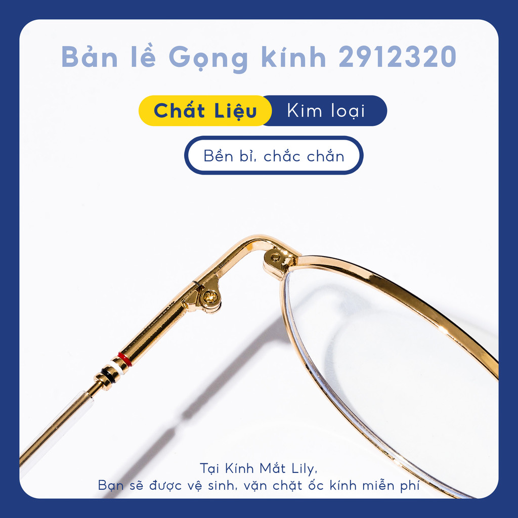 Mô tả Gọng kính kim loại tròn nam nữ LILYEYEWEAR phù hợp mặt nhỏ càng kính nhẹ nhàng màu sắc thời trang 2912320 - 1