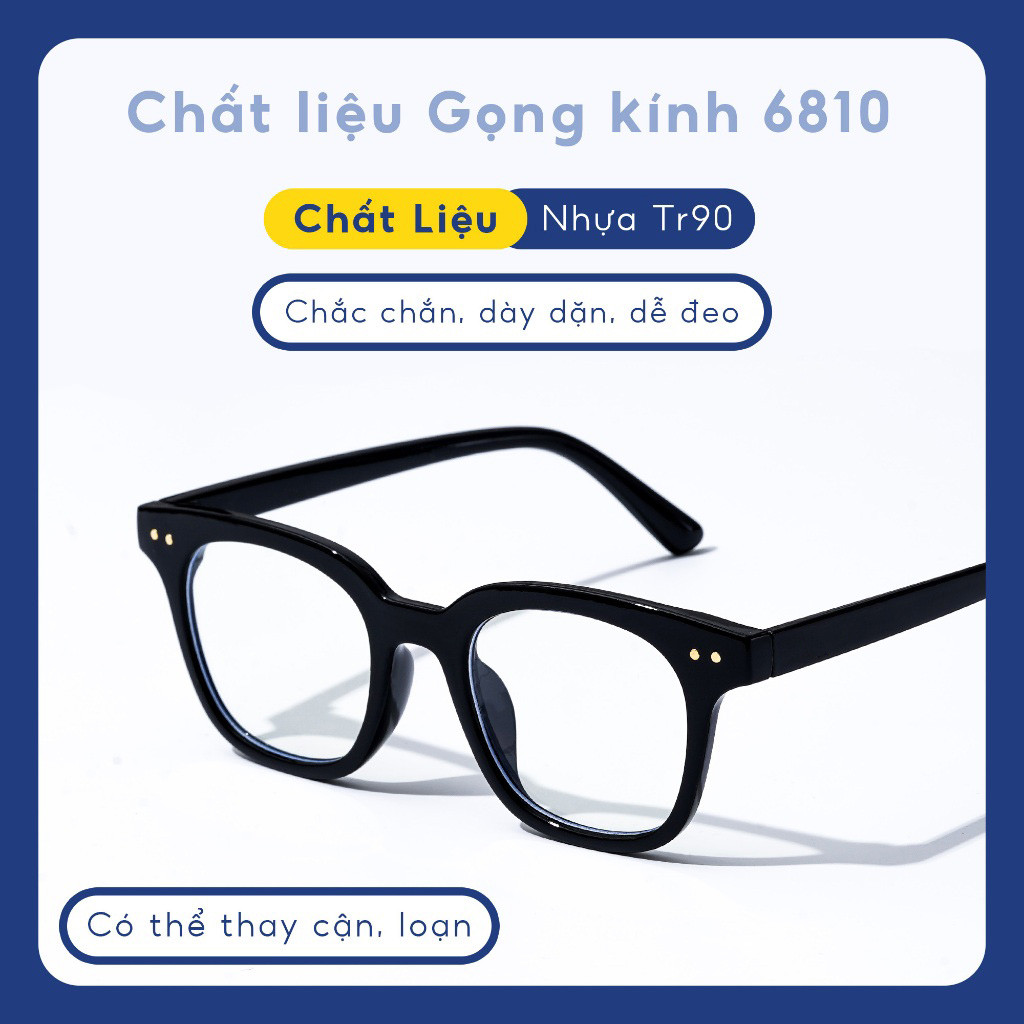 Mô tả Gọng kính cận nam nữ mắt vuông chữ V phụ kiện thời trang Lilyeyewear 682310 - 1