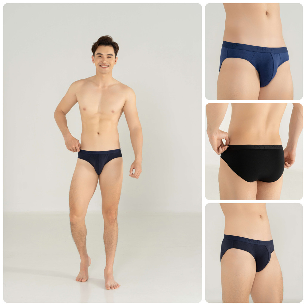 Mô tả Pack tiện lợi 3 quần lót nam brief ONOFF cotton Mỹ thấm hút mồ hôi - 18UQ24A316 - 1