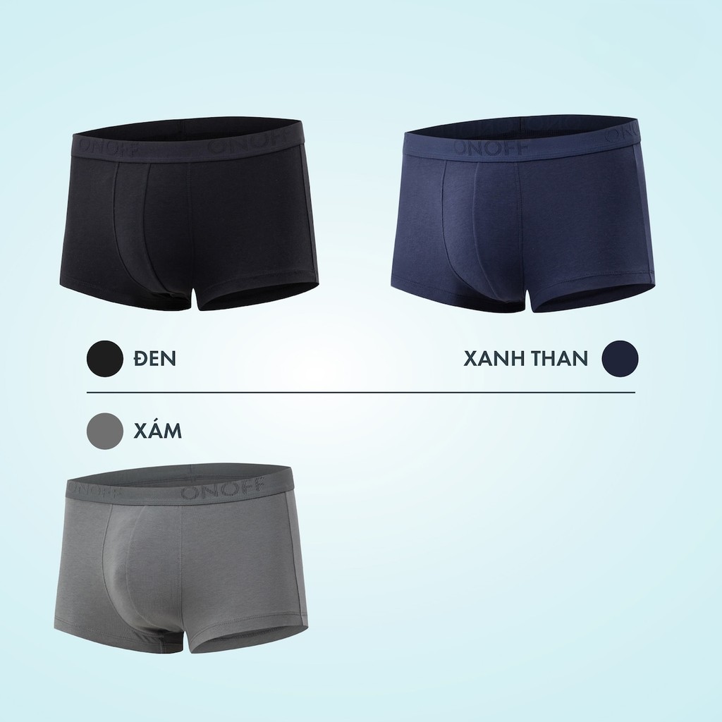 Mô tả Pack tiện lợi 5 quần lót nam cotton Mỹ ONOFF dáng trunk êm nhẹ, kháng khuẩn - 18UO24A324 - 2