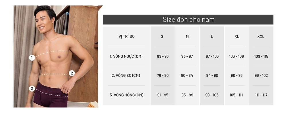 Mô tả Combo 3 quần lót nam ONOFF cotton USA thoáng mát, kháng khuẩn dáng boxer - 18UO23A055 - 3