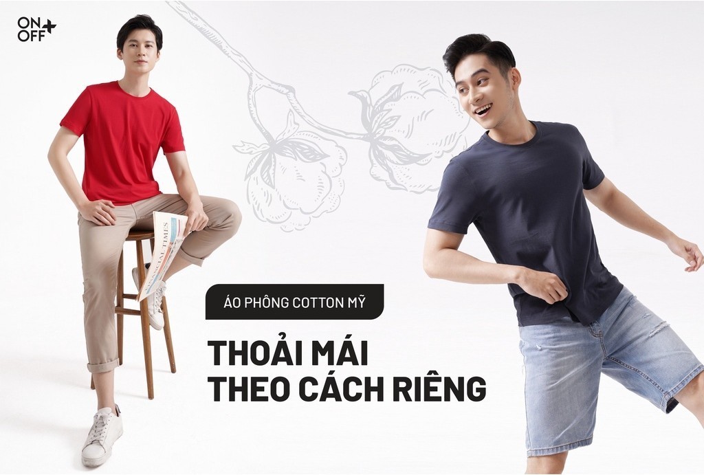 Mô tả Áo thun nam ngắn tay ONOFF công nghệ Cotton Compact cao cấp, mềm mịn - 18IS23S013 - 1