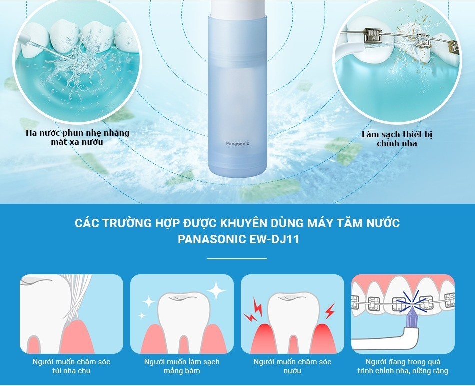 Máy tăm nước Panasonic EW-DJ11 vòi phun