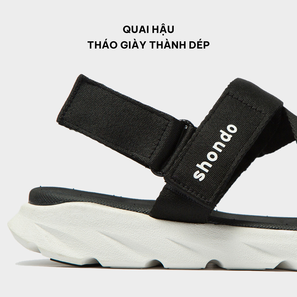 Mô tả Giày Sandals SHONDO F6 Sport Thời Trang Êm Ái Năng Động Màu Đen Trắng F6S003 - 4