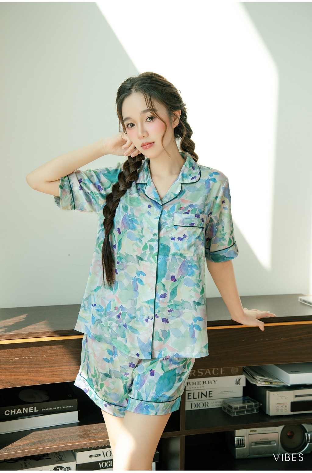 Đồ bộ Pijama ngắn Lụa Latin cao cấp Joiee x Cloudy x Jardin Py Set - Ảnh 3