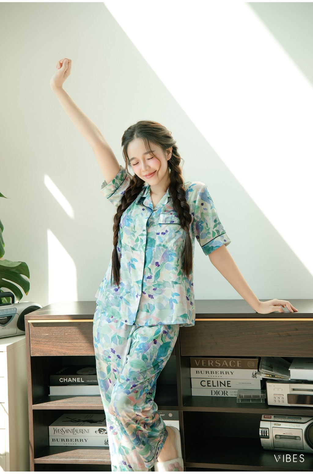 Đồ bộ Pijama VIBES Lụa Latin họa tiết