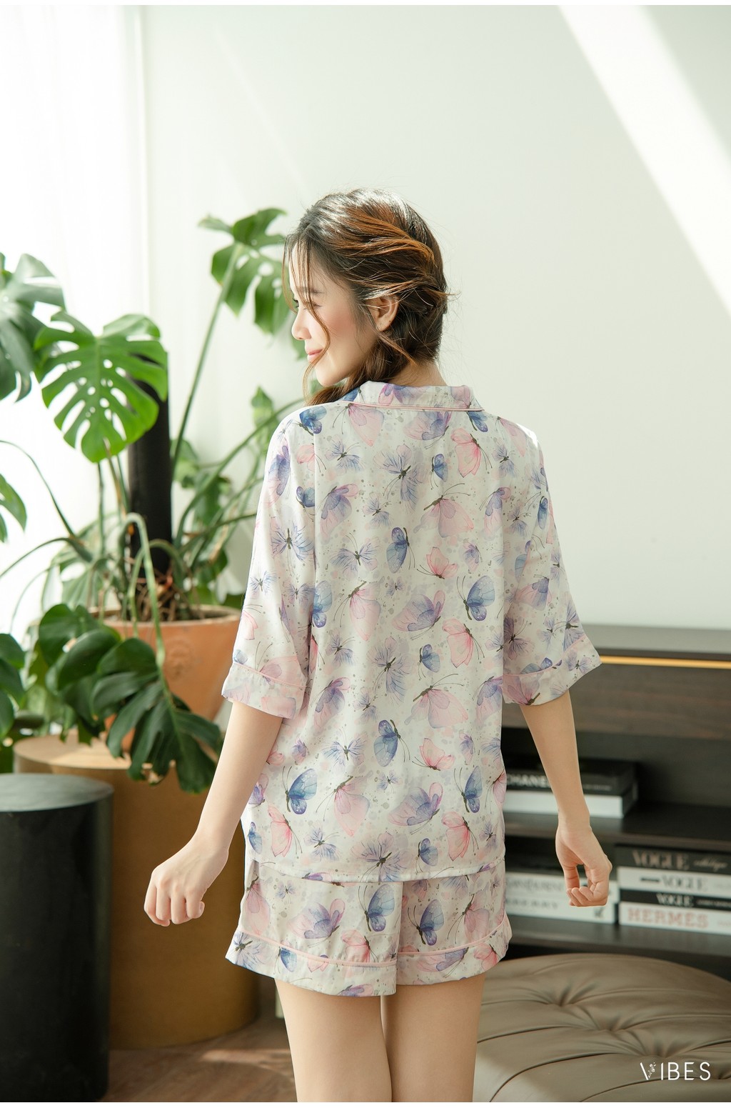 Mô tả VIBES Pijama ngắn phom cánh dơi Lụa cao cấp Clara Py Set - 10
