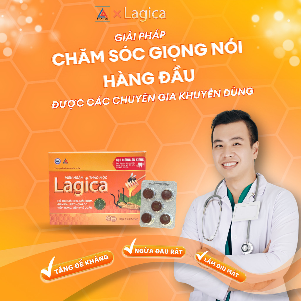 Mô tả Viên ngậm thảo mộc Lagica làm giảm ho, giảm đau họng do viêm họng (10 viên/hộp hoặc 10 viên/túi) - 4