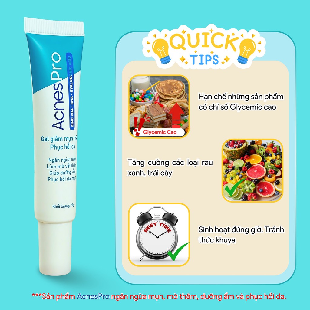Mô tả Gel giảm mụn AcnesPro Skincare cho da dầu mụn nhạy cảm, giảm mụn viêm, mờ thâm, làm đẹp da sau mụn (20g) - 6