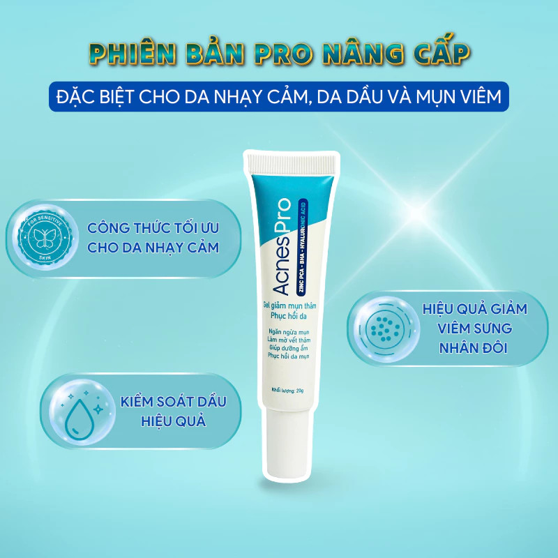 Mô tả Combo 3 Tuýp Gel AcnesPro Skincare hỗ trợ giảm mụn, mờ thâm (20g/tuýp) - 1