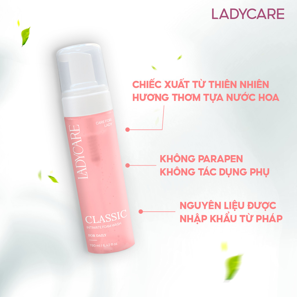 Mô tả Combo 2 Chai Dung Dịch Vệ Sinh Phụ Nữ Dạng Bọt Ladycare Classic Và Ladycare Extra Aloe Vera 190ml - 7