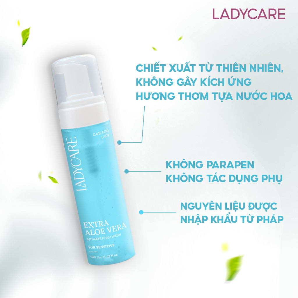 Mô tả Combo 2 Chai Dung Dịch Vệ Sinh Phụ Nữ Dạng Bọt Ladycare Classic Và Ladycare Extra Aloe Vera 190ml - 8