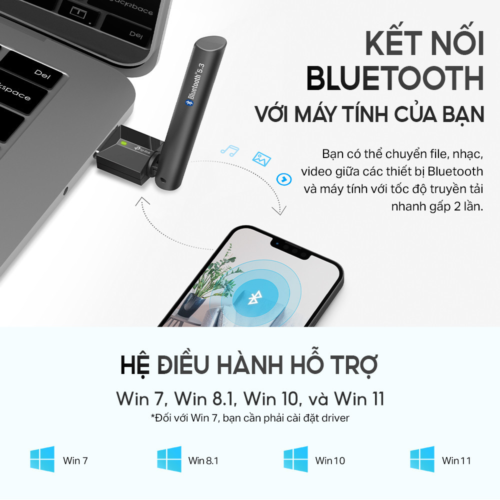 Mô tả Bộ USB Adapter Chuyển Đổi Bluetooth TP-Link UB500 Plus USB Bluetooth 5.3 - 4