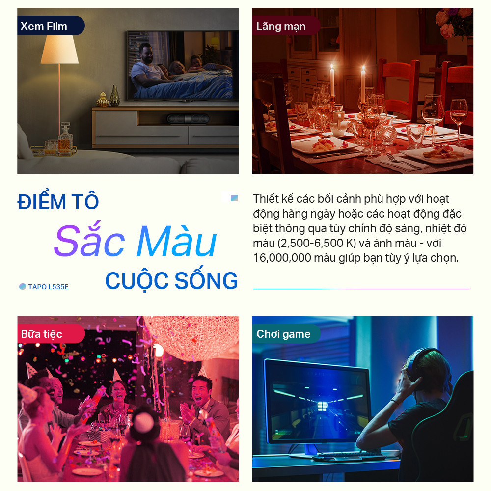 Các tính năng của bóng đèn Tapo