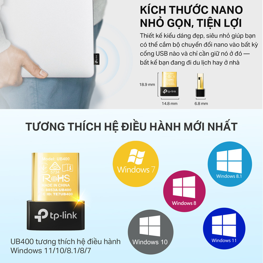 Mô tả Bộ Chuyển Đổi Bluetooth TP-Link UB400 USB Nano Bluetooth 4.0 - 7