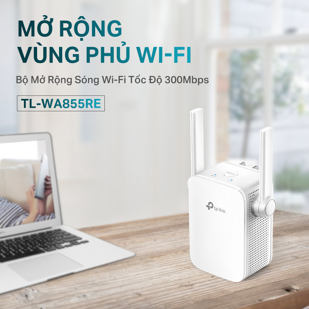 Mô tả Bộ Mở Rộng Sóng Wifi TP-Link TL-WA855RE Chuẩn N 300Mbps - 1