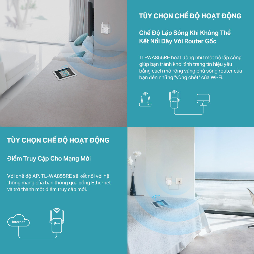Mô tả Bộ Mở Rộng Sóng Wifi TP-Link TL-WA855RE Chuẩn N 300Mbps - 5