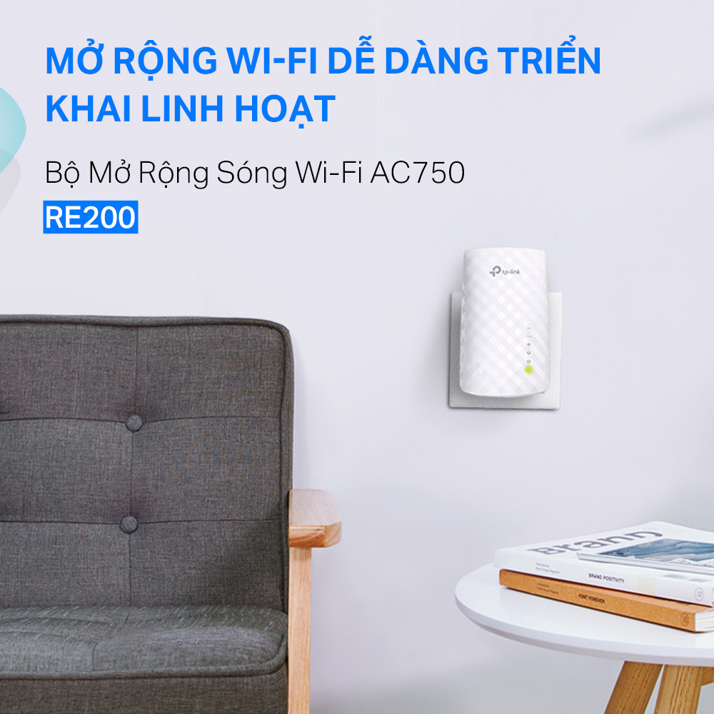 Mô tả Bộ Mở Rộng Sóng Wifi TP-Link RE200 Chuẩn AC 750Mbps - Hàng Chính Hãng - 1