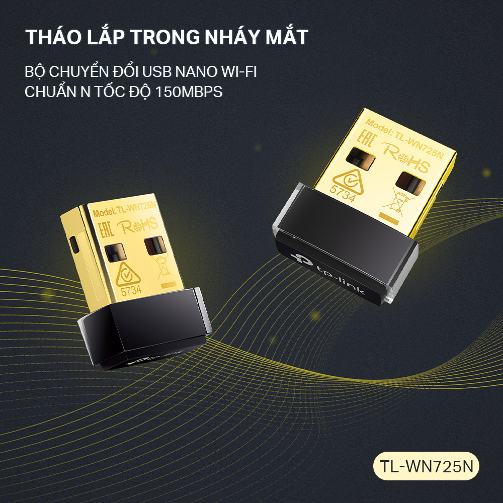 Mô tả Bộ Chuyển Đổi USB Wifi TP-Link TL-WN725N Chuẩn N 150Mbps - 1