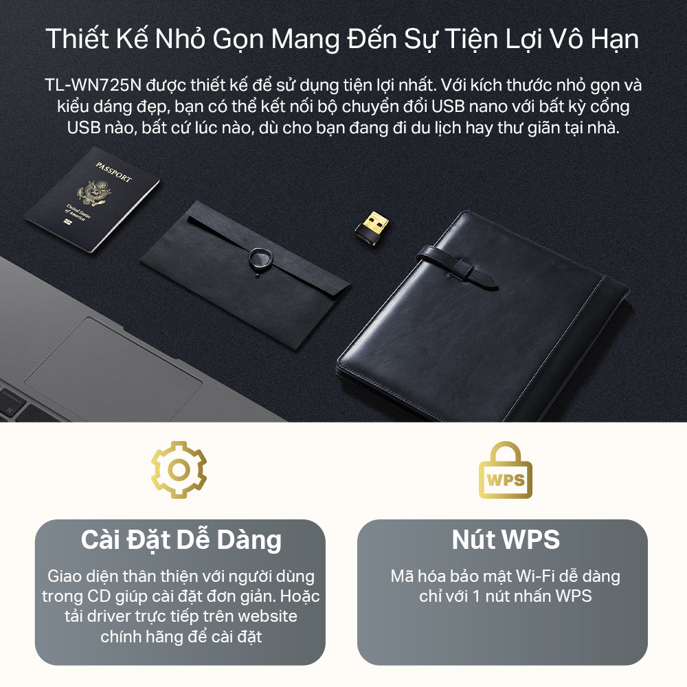 Mô tả Bộ Chuyển Đổi USB Wifi TP-Link TL-WN725N Chuẩn N 150Mbps - 3