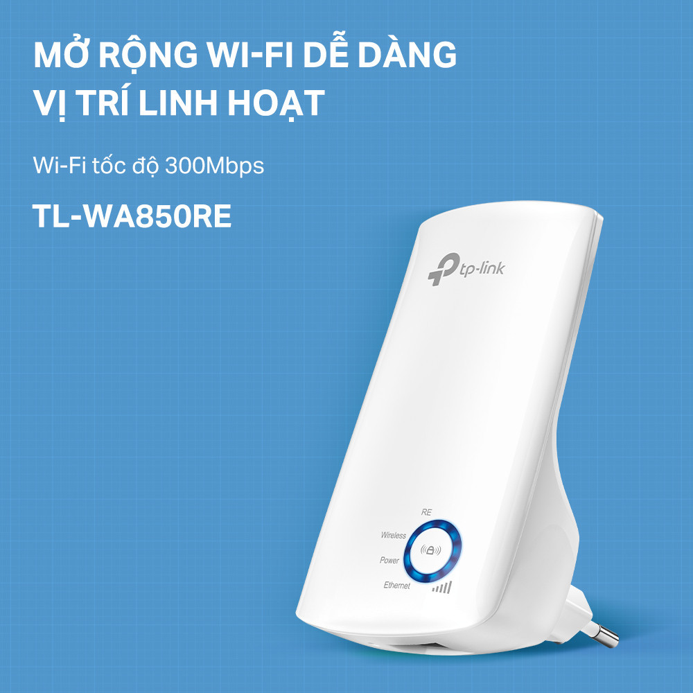 Mô tả Bộ Mở Rộng Sóng Wifi TP-Link TL-WA850RE Chuẩn N 300Mbps - Hàng Chính Hãng - 1
