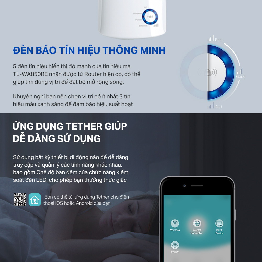 Mô tả Bộ Mở Rộng Sóng Wifi TP-Link TL-WA850RE Chuẩn N 300Mbps - Hàng Chính Hãng - 5