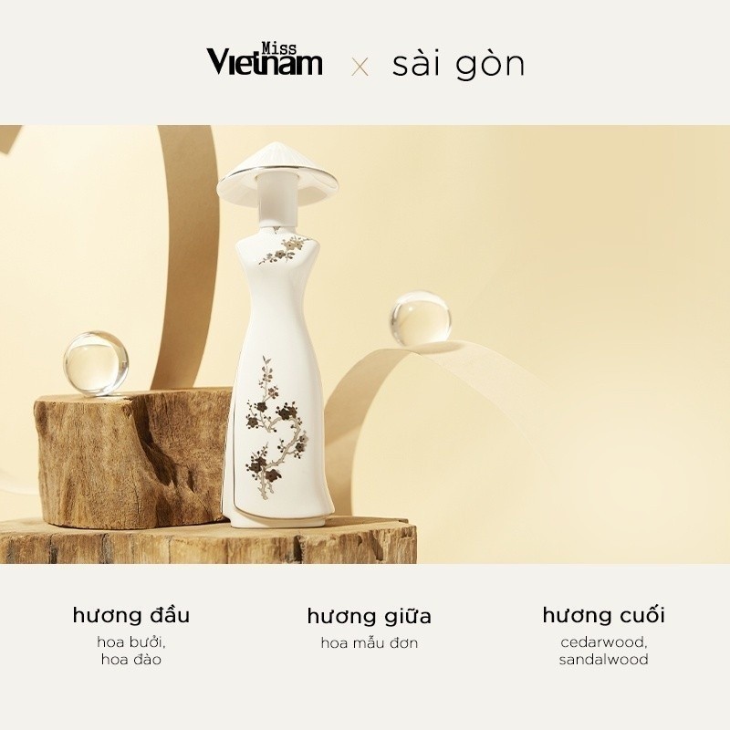 Mô tả Nước hoa nữ Miss Vietnam - Sài Gòn N27 - Hộp sứ trắng EDP 35ml - 1