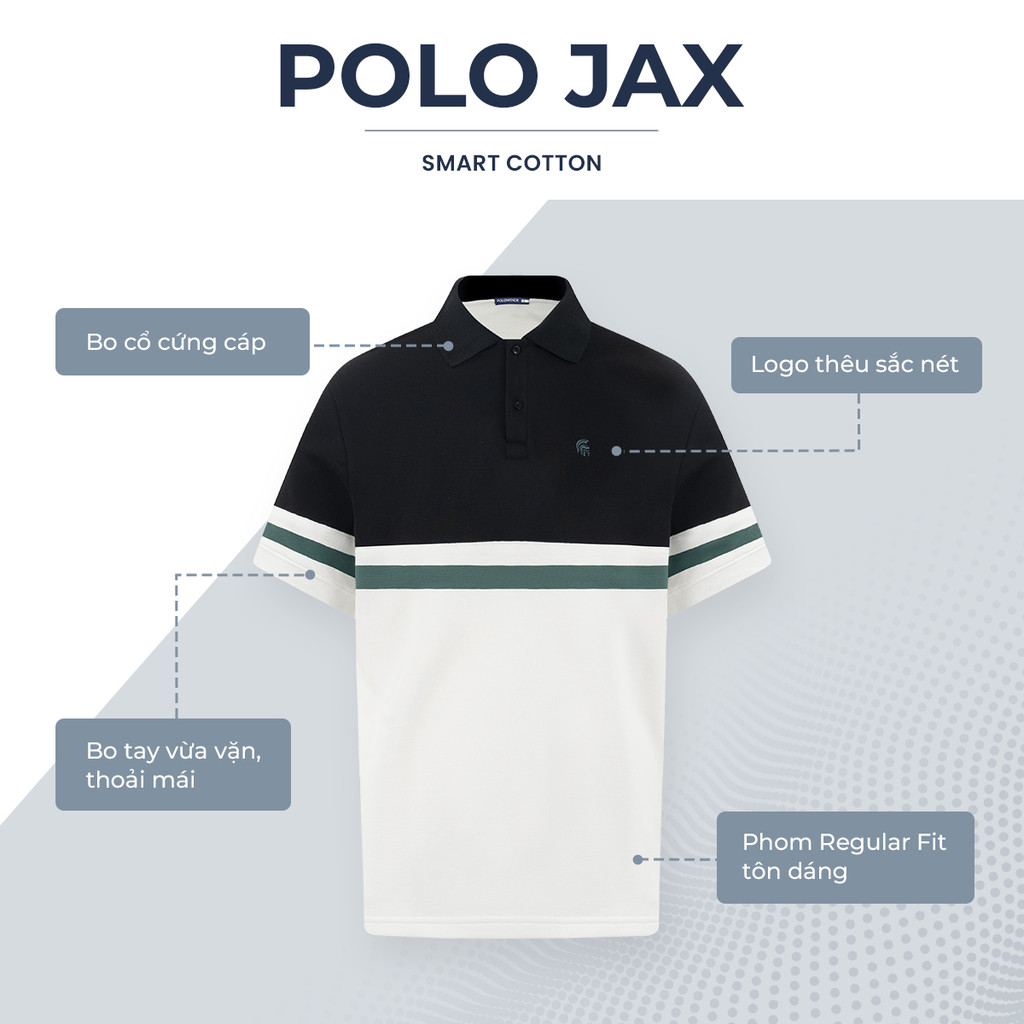 Mô tả Áo polo nam cao cấp JAX, BST TỪ NHÀ RA PHỐ, vải cá sấu cotton interlock, thanh lịch, sang trọng - POLOMANOR - 2