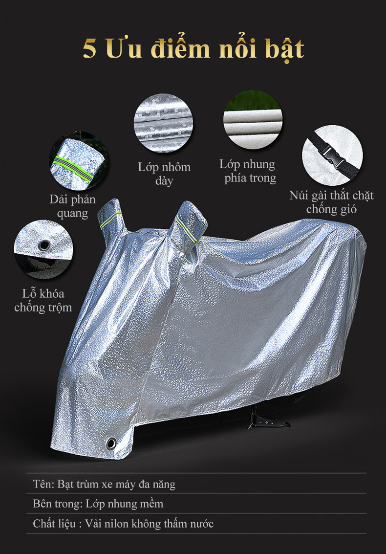 Bạt Phủ Xe Máy MYT - Gấp gọn