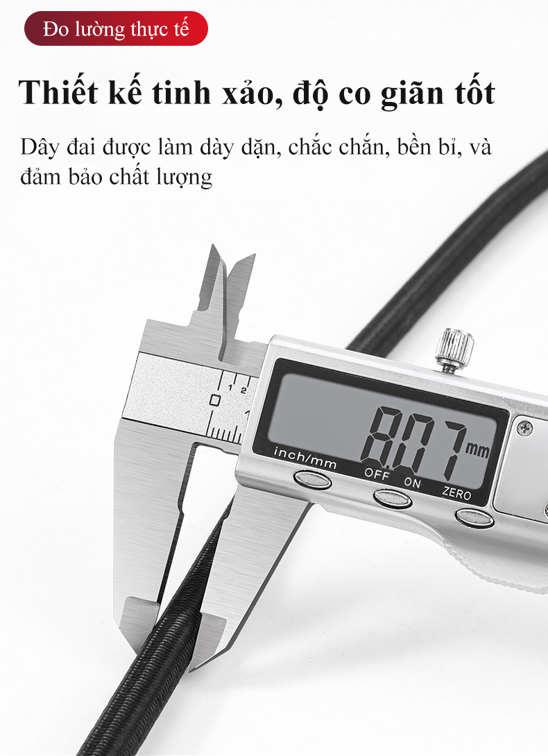 Mô tả Dây thun ràng xe máy MYT Dây đai tròn móc thép đàn hồi buộc hành lý hàng hóa tăng chỉnh 1m 2m 3m 4m - 3