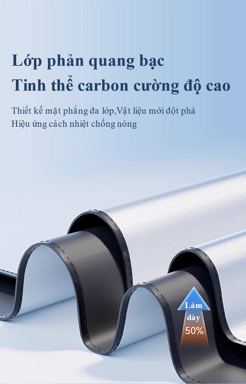 Mô tả Tấm chắn nắng kính chắn gió ô tô MYT Tấm che nắng tráng bạt titan 2 lớp chống UV giảm nhiệt độ bảo vệ nội thất ô tô - 3