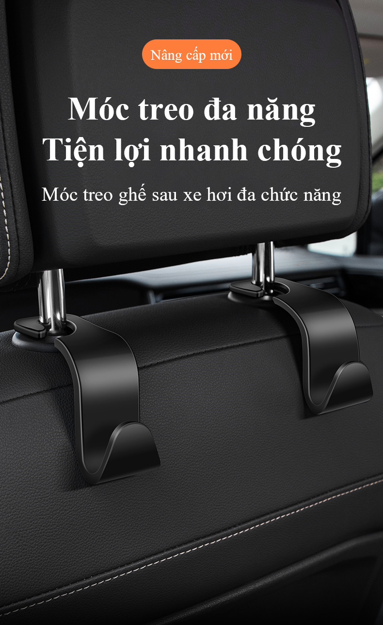 Mô tả Móc treo đồ trên xe hơi MYT Móc treo đồ đa năng gắn sau ghế xe ô tô nhỏ gọn tiện lợi chịu lực tốt tiết kiệm không gian - 1