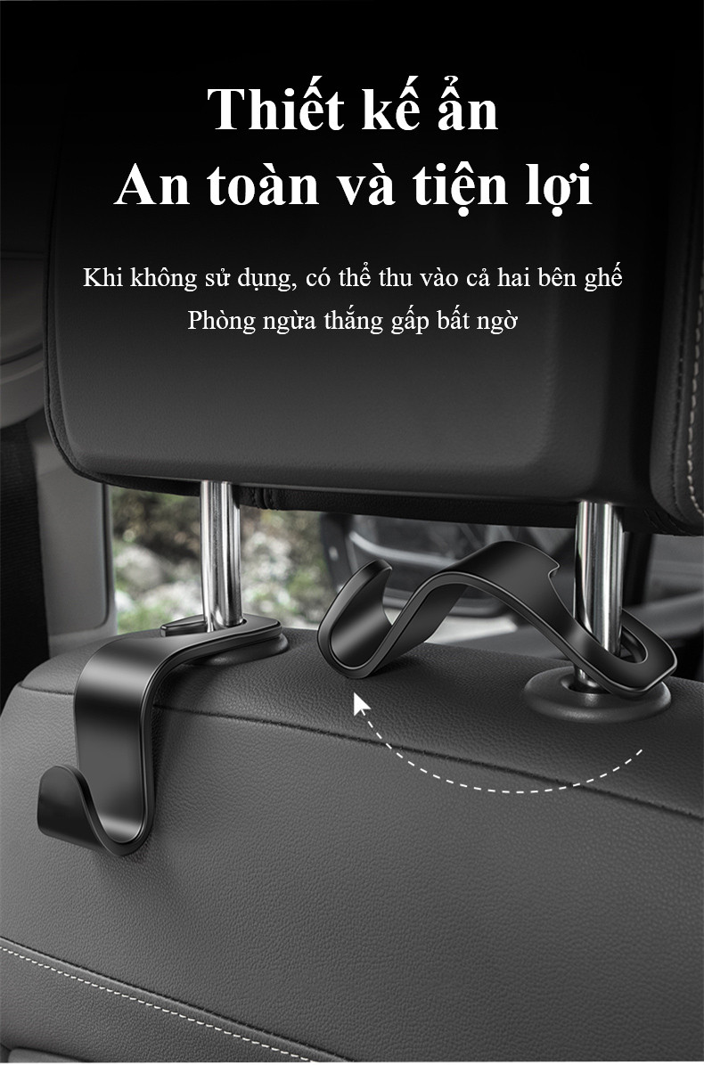 Mô tả Móc treo đồ trên xe hơi MYT Móc treo đồ đa năng gắn sau ghế xe ô tô nhỏ gọn tiện lợi chịu lực tốt tiết kiệm không gian - 5