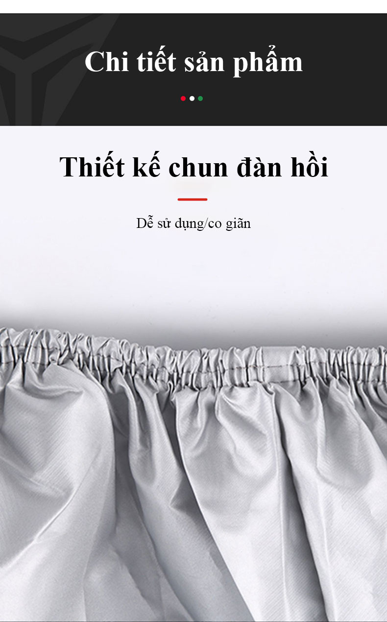 Mô tả Bạt phủ xe máy chất lượng cao MYT Bạt che xe máy chất liệu vải dù Áo bạt trùm xe chống thấm nước toàn thân - 8