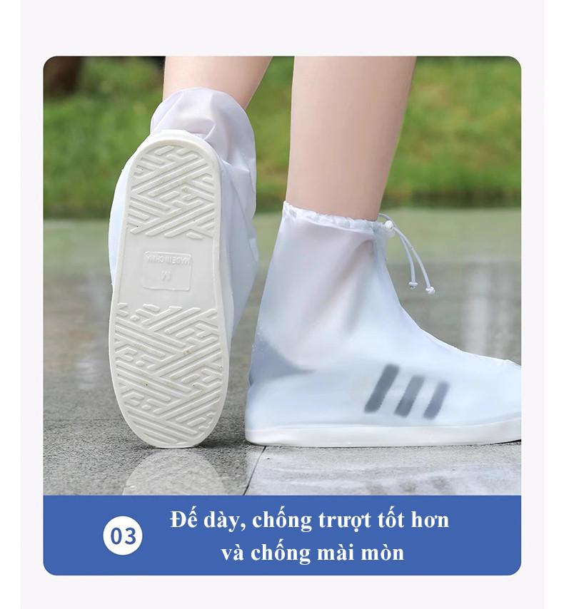 Mô tả Bọc ủng đi mưa MYT Ủng bọc giày silicon đi mưa đi học chống trượt chống thấm nước bảo vệ giày đủ size 35-46 cho nam nữ - 9