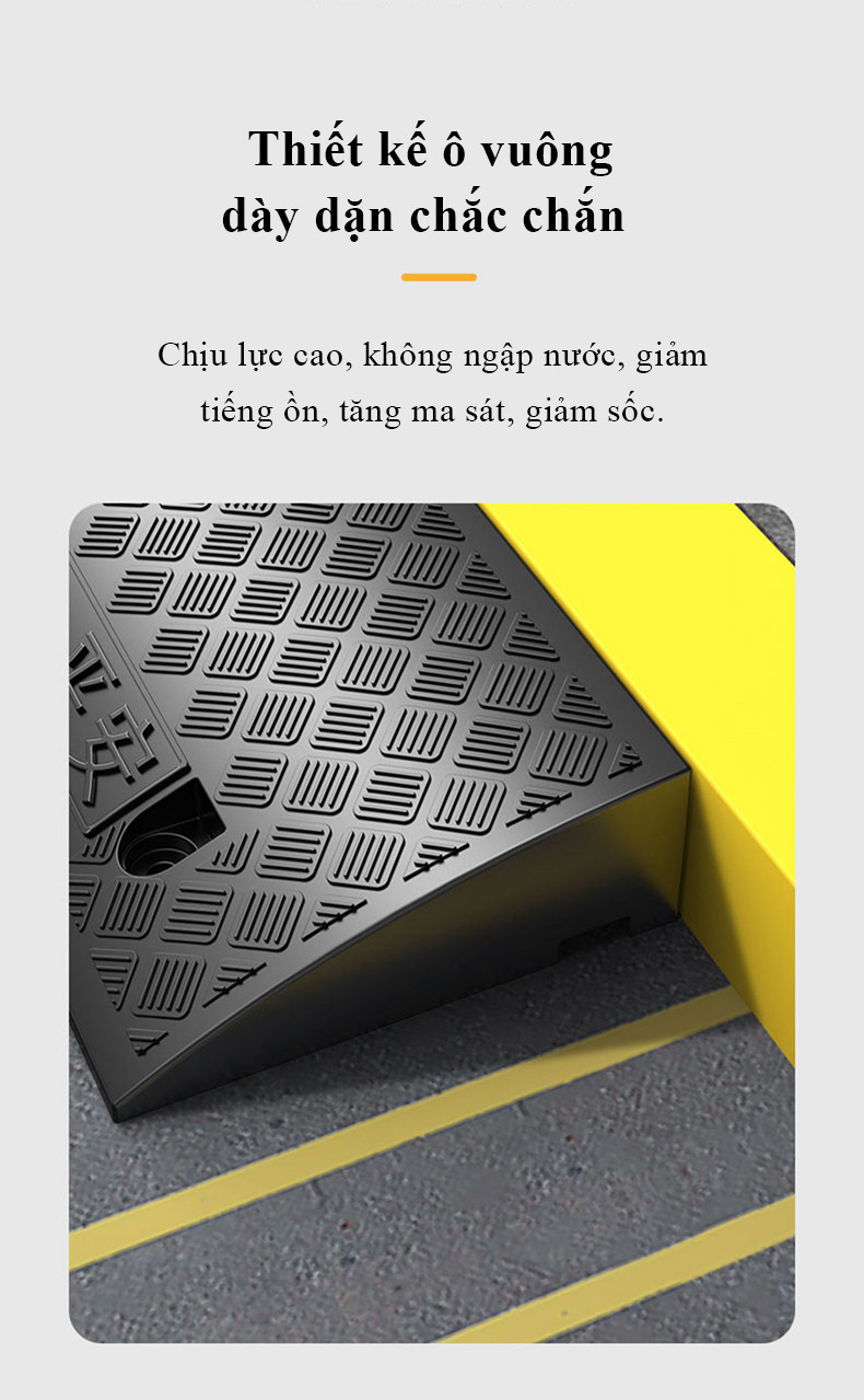 Mô tả Dốc bục lên xuống xe hơi MYT chất liệu nhựa đệm cao su hình tam giác chịu lực siêu bền dành cho xe máy ô tô - 7