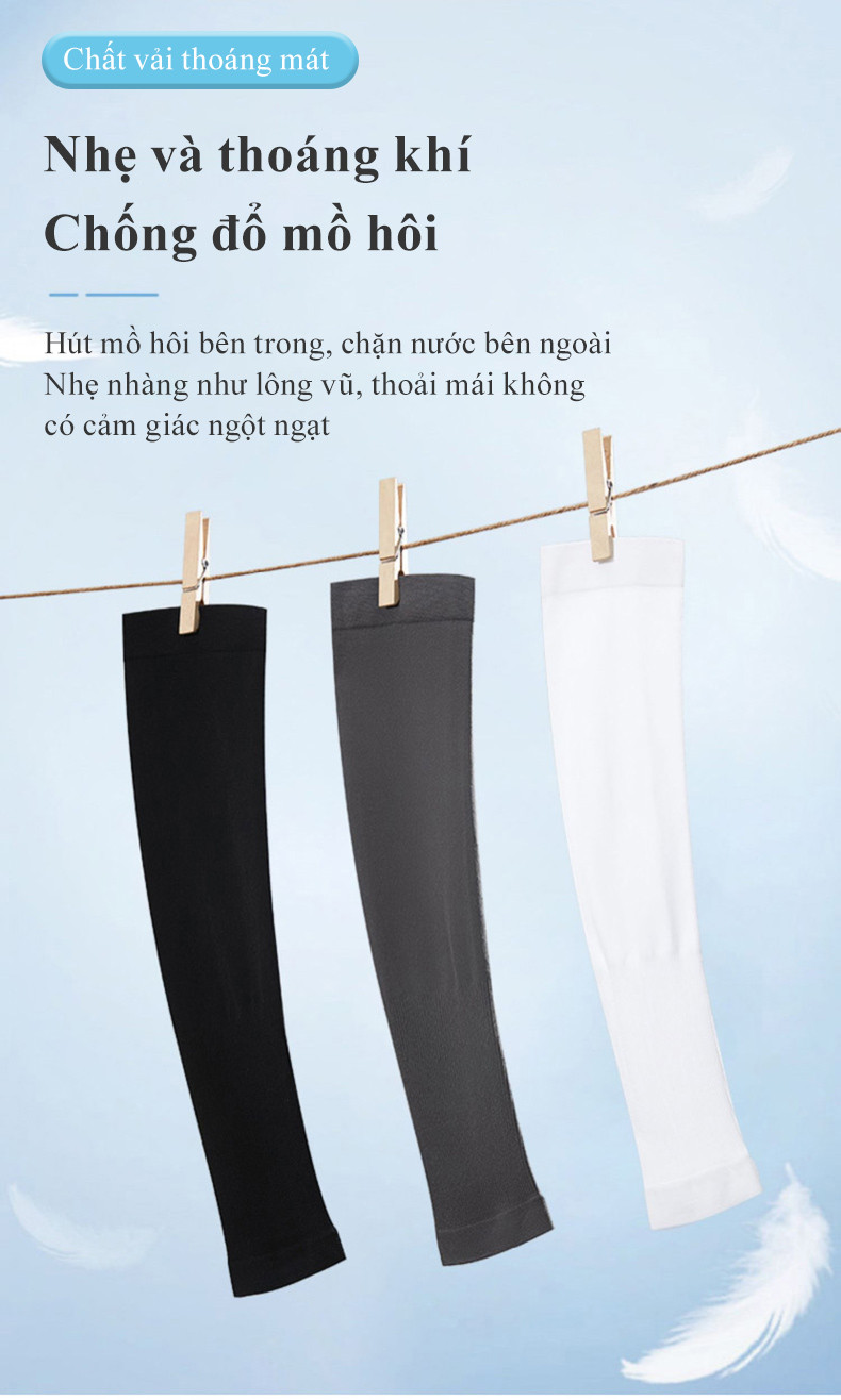 Mô tả Ống tay áo chống nắng MYT găng tay lụa lạnh chống nắng thoáng khi chống tia UV mùa hè phong cách dành cho nam và nữ - 11