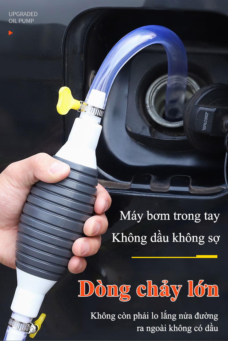 Mô tả Dụng cụ bơm hút rượu xăng dầu chất lỏng bằng tay MYT Ống hỗ trợ bơm hút xăng dầu cầm tay dài 1M/2M tiện lợi - 4