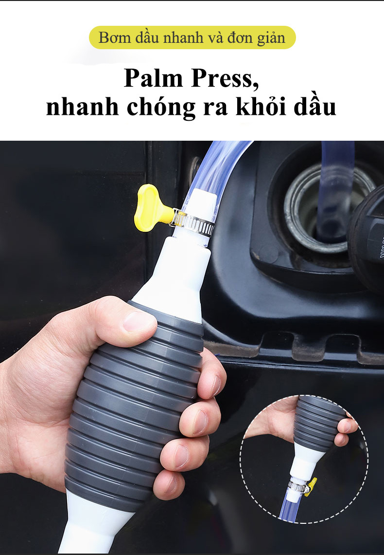Mô tả Dụng cụ bơm hút rượu xăng dầu chất lỏng bằng tay MYT Ống hỗ trợ bơm hút xăng dầu cầm tay dài 1M/2M tiện lợi - 7